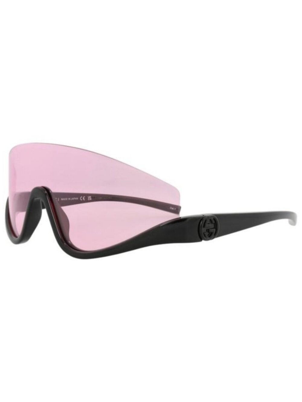 New Gucci Womens Shield/Wrap Black Black Pink Fashion Designer Sunglasses